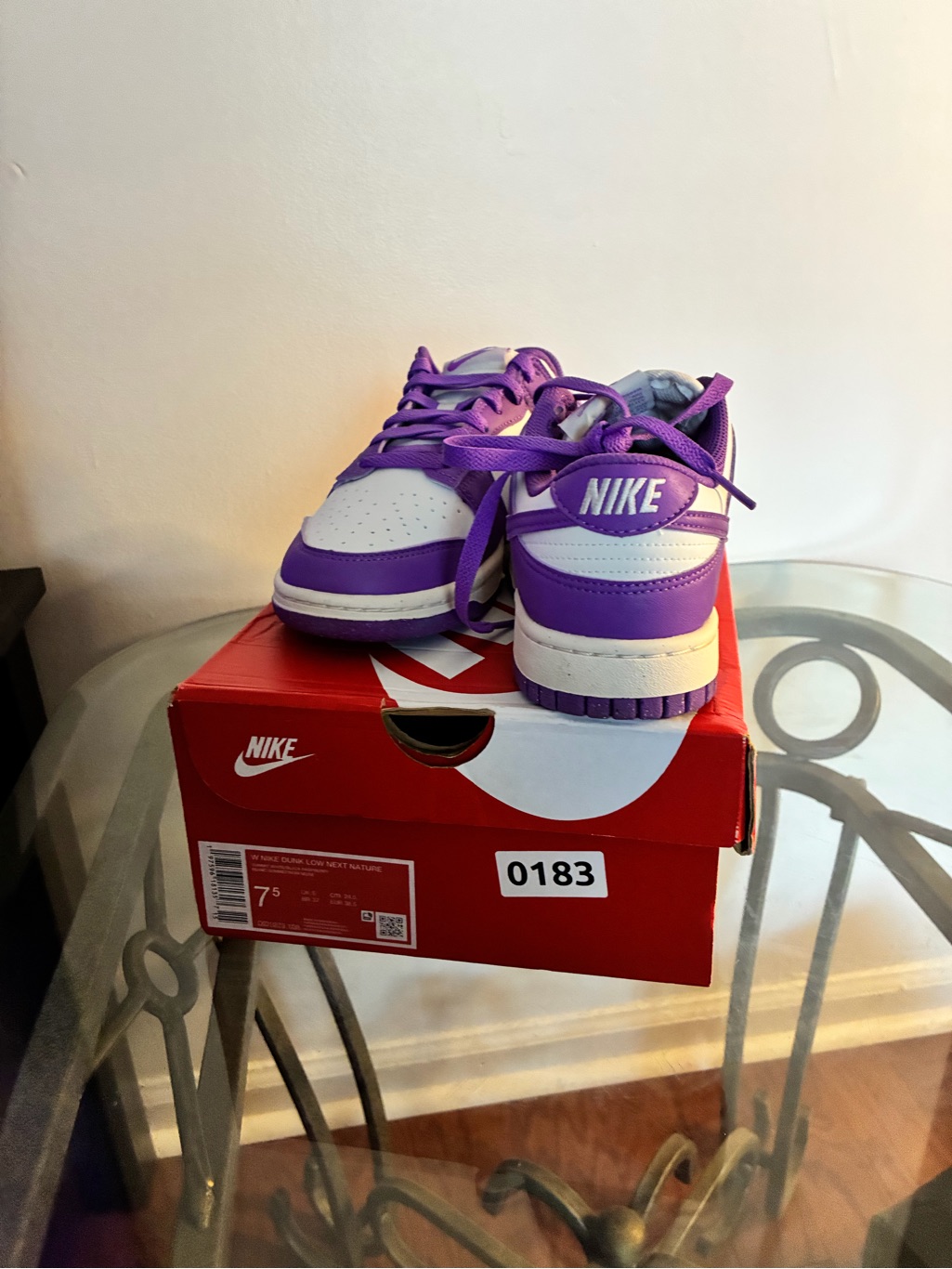 Nike Women’s Purple And White Low-Top Sneakers